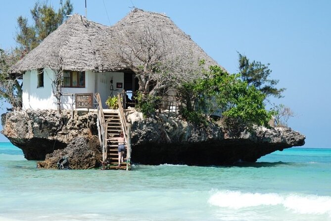 Dolphin tour, Jozani Forest, Jambiani Kuza Cave, Paje Beach &The Rock restaurent - The Rock, a memorable setting with extra costs