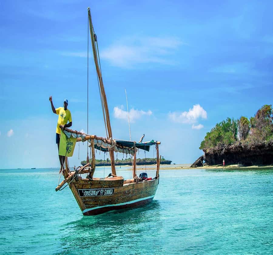 From Nungwi: Safari Blue Snorkeling Tour with Lunch - Boarding the dhow at Fumba