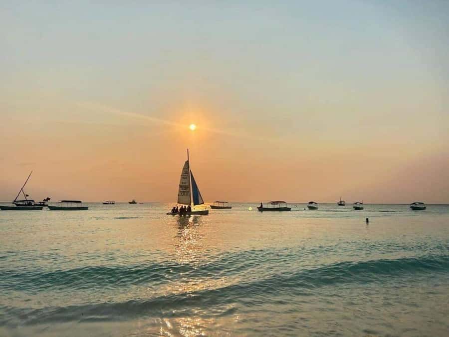 From Nungwi: Sunset Dhow Cruises - Local music gives the cruise a human touch