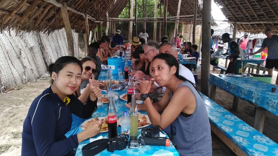 From Stone Town: Sandbank picnic with sea food BBQ Lunch - Snorkeling at Kwale coral reef