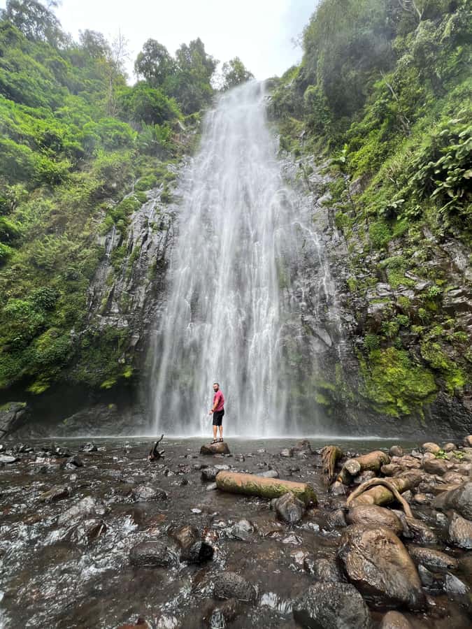 Kilimanjaro: Maasai Village Visit, Waterfalls, & Coffee Tour - Walking through Materuni Village to the waterfall