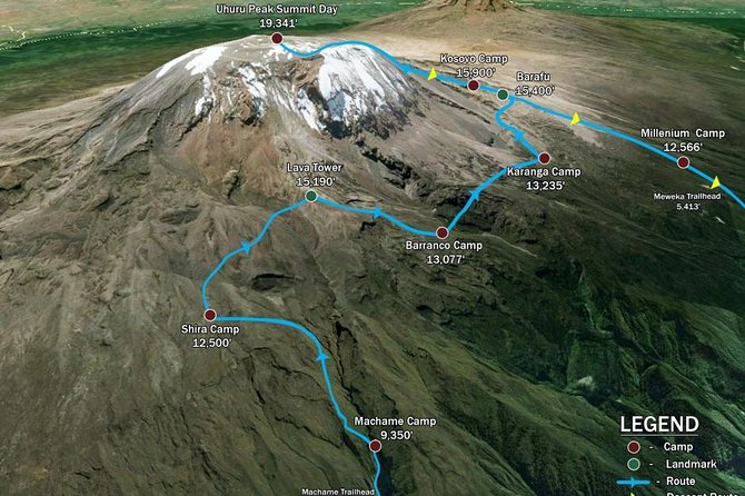 KILIMANJARO MACHAME ROUTE, (Climb 7days) "Whiskey" route - Day 2: Machame Camp to Shira 2 Camp