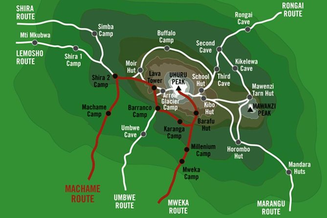 KILIMANJARO MACHAME ROUTE, (Climb 7days) "Whiskey" route - Day 3: Lava Tower and the drop to Barranco