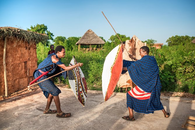 Maasai World - Trying the bow-and-arrow activity