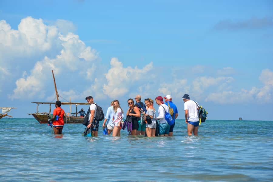 Matemwe: Mnemba Island Dolphin & Snorkeling Boat Trip - Mnemba’s sandbar and bright shallow water
