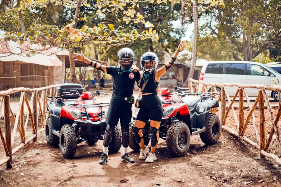 Quad Sari Adventure in Local Village - Getting Comfortable on the 250cc Quads