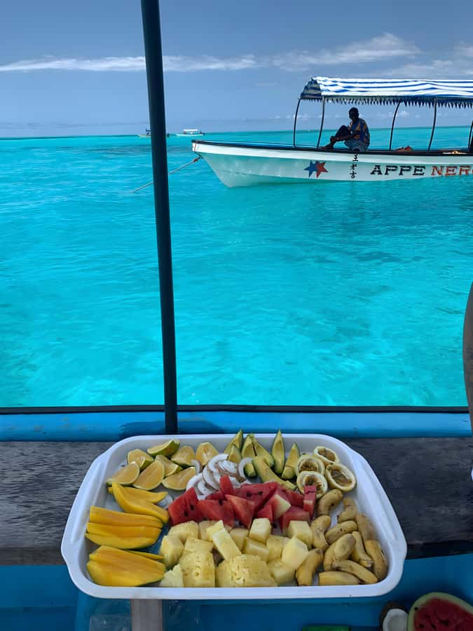 Snorkeling and swimming with dolphins in mnemba island - The sandbank fruit stop