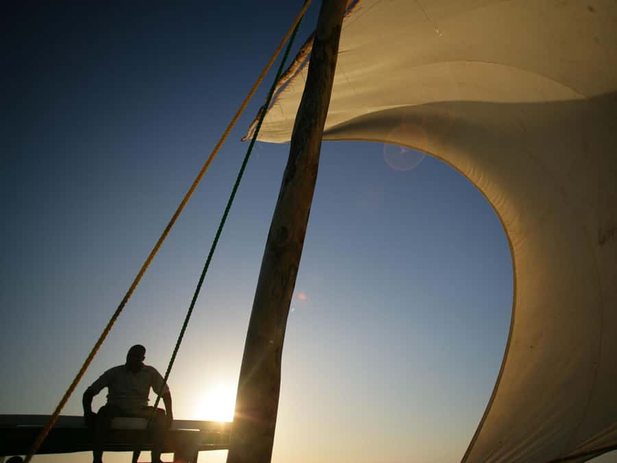 Sunset Dhow from Kendwa/Nungwi Magic Hour on the Ocean - Romance, families, and the changing mood onboard