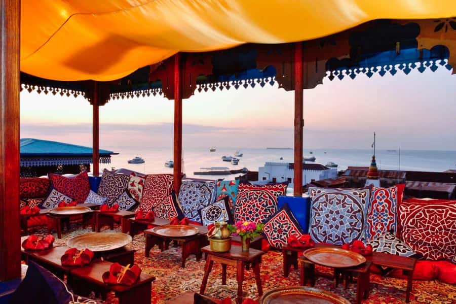 Tea House, Zanzibar Coffee House, Spice Tour with Lunch - Rooftop tea above Stone Town
