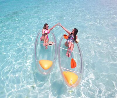 Transparent Kayak and Drone (with Pickup Included)